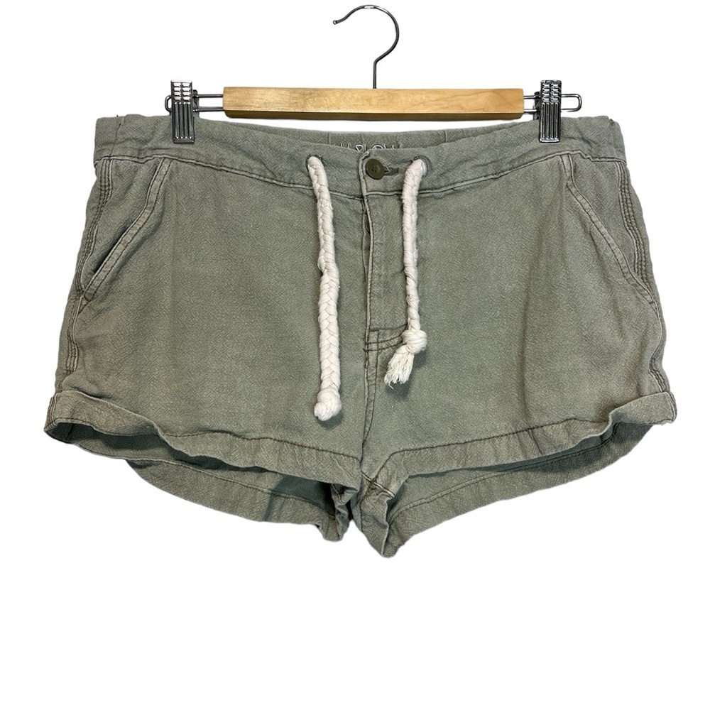Harlow Gray and Green Bermuda Shorts Relaxed Fit